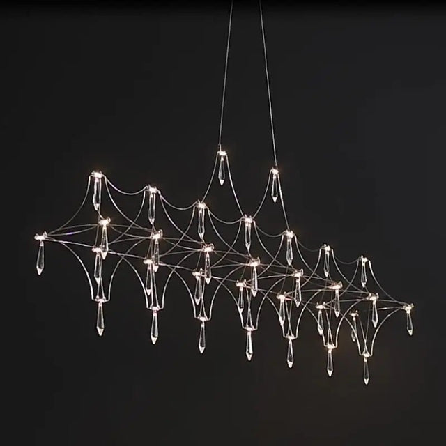 Luxury Postmodern Crystal Stainless Steel LED Chandelier - Hans Lumiere