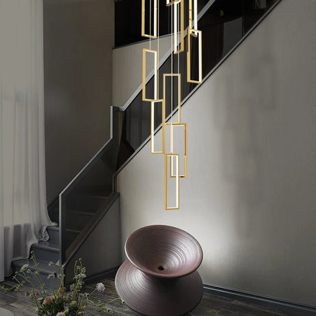Luxury Rectangular LED Chandelier Lighting - Hans Lumiere
