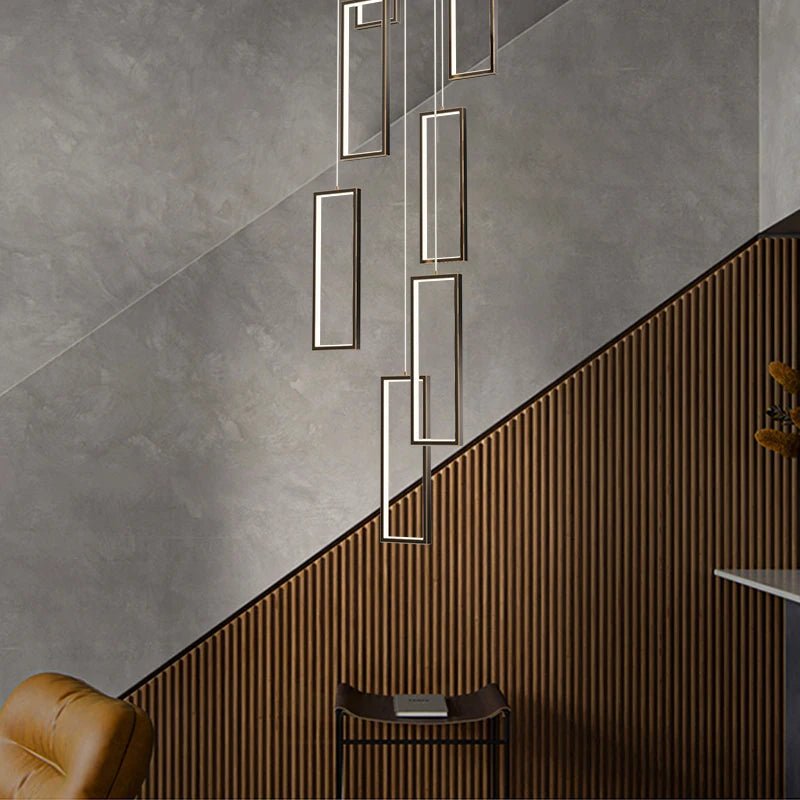 Luxury Rectangular LED Chandelier Lighting - Hans Lumiere