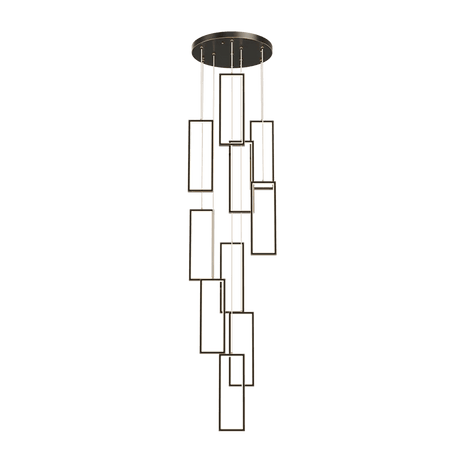 Luxury Rectangular LED Chandelier Lighting - Hans Lumiere