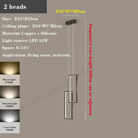 Luxury Rectangular LED Chandelier Lighting - Hans Lumiere
