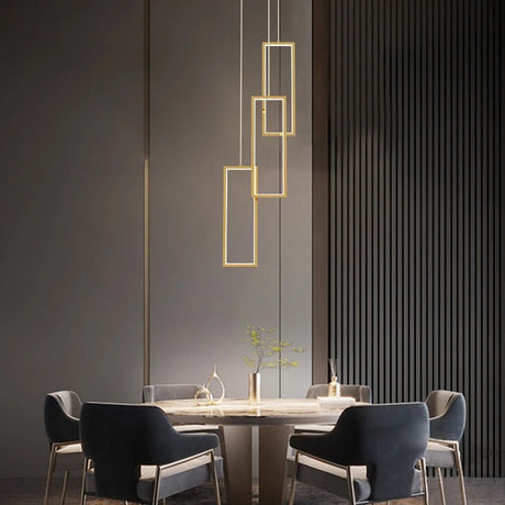 Luxury Rectangular LED Chandelier Lighting - Hans Lumiere
