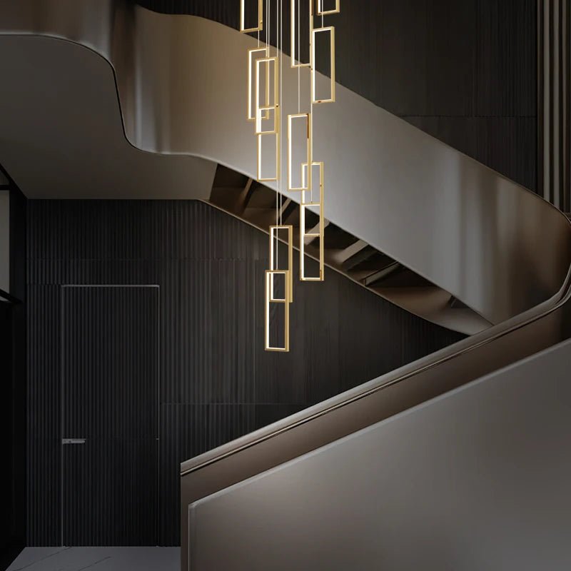 Luxury Rectangular LED Chandelier Lighting - Hans Lumiere