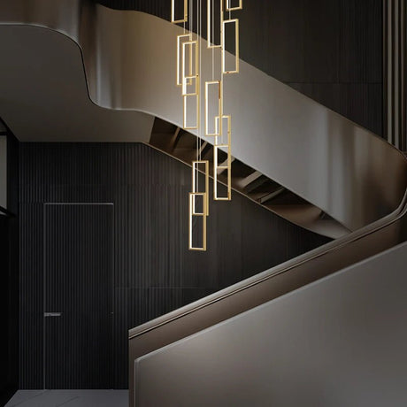 Luxury Rectangular LED Chandelier Lighting - Hans Lumiere