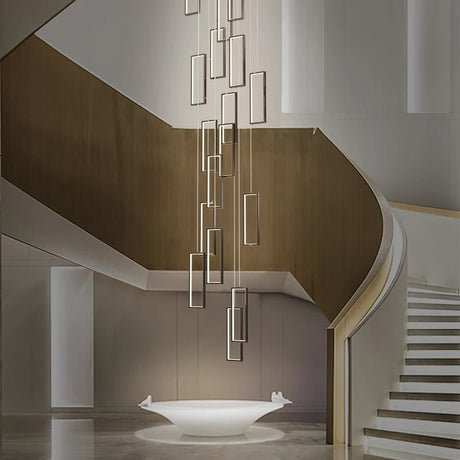 Luxury Rectangular LED Chandelier Lighting - Hans Lumiere