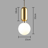 Luxury Round Headboard Single Head Glass Pendant Light - Hans Lumiere