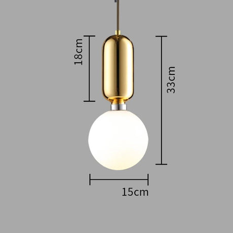 Luxury Round Headboard Single Head Glass Pendant Light - Hans Lumiere