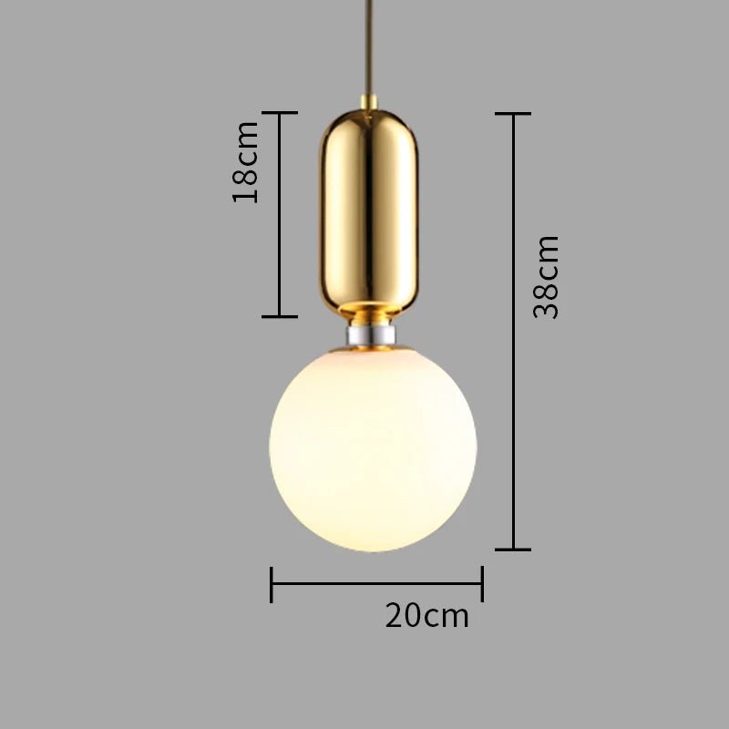 Luxury Round Headboard Single Head Glass Pendant Light - Hans Lumiere