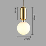 Luxury Round Headboard Single Head Glass Pendant Light - Hans Lumiere