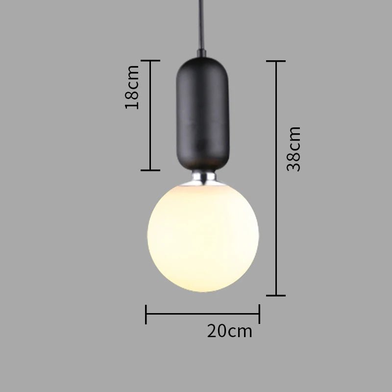Luxury Round Headboard Single Head Glass Pendant Light - Hans Lumiere