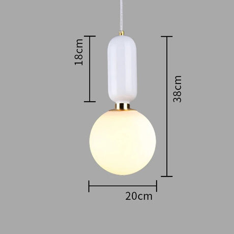 Luxury Round Headboard Single Head Glass Pendant Light - Hans Lumiere
