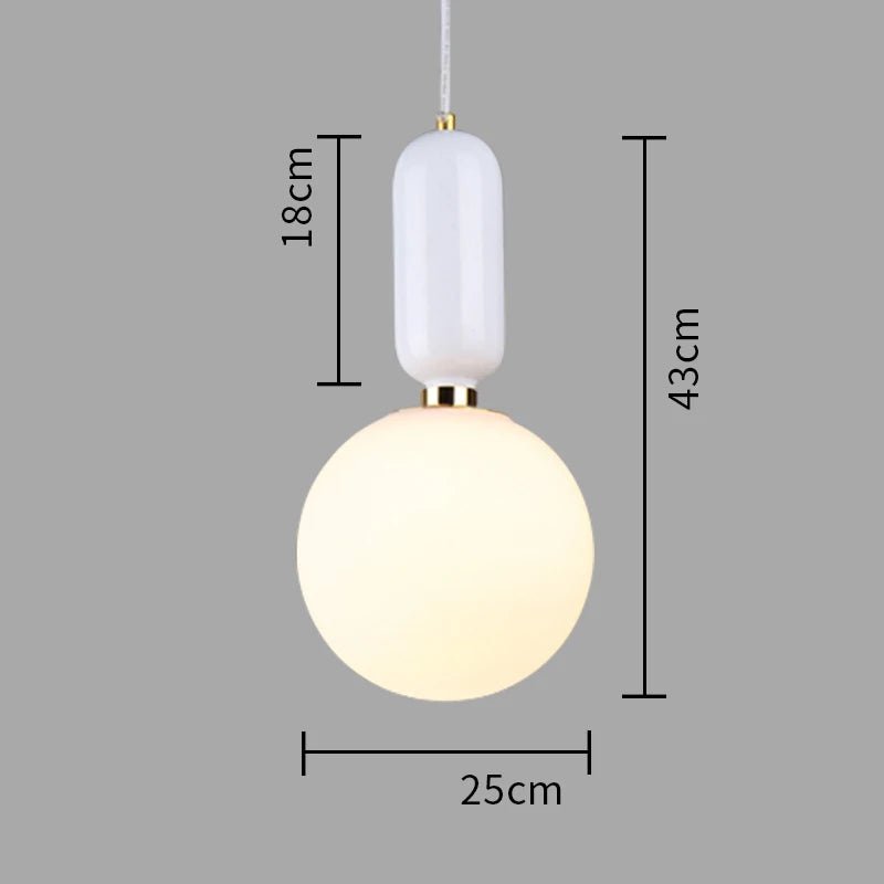 Luxury Round Headboard Single Head Glass Pendant Light - Hans Lumiere