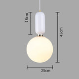 Luxury Round Headboard Single Head Glass Pendant Light - Hans Lumiere