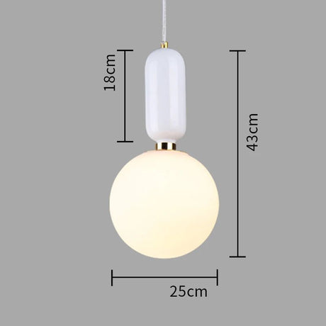 Luxury Round Headboard Single Head Glass Pendant Light - Hans Lumiere