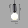 Luxury Round Headboard Single Head Glass Pendant Light - Hans Lumiere