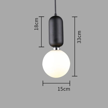 Luxury Round Headboard Single Head Glass Pendant Light - Hans Lumiere