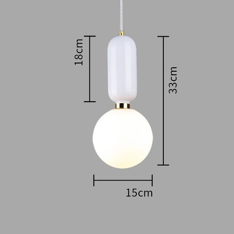 Luxury Round Headboard Single Head Glass Pendant Light - Hans Lumiere