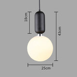 Luxury Round Headboard Single Head Glass Pendant Light - Hans Lumiere