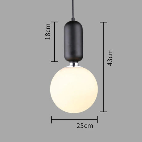 Luxury Round Headboard Single Head Glass Pendant Light - Hans Lumiere