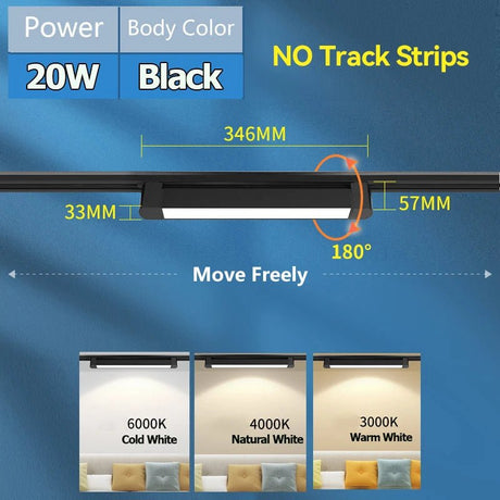 Magnetic LED Track Light System Ceiling Track Lamp - Hans Lumiere