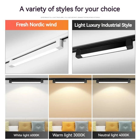 Magnetic LED Track Light System Ceiling Track Lamp - Hans Lumiere