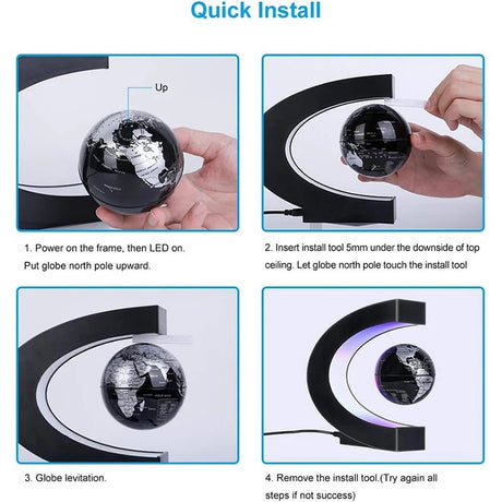 Magnetic Levitation Globe LED Antigravity Lamp - Hans Lumiere