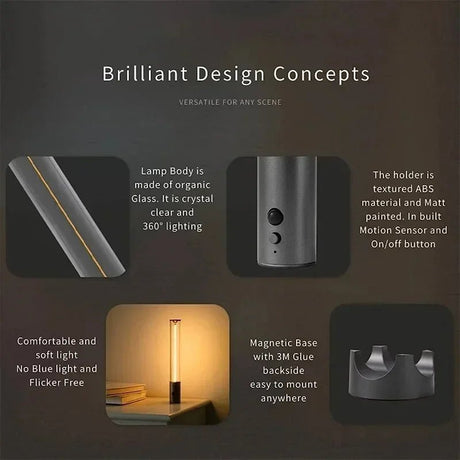 Magneto Touch Cordless USB Rechargeable Desk Lamp - Hans Lumiere