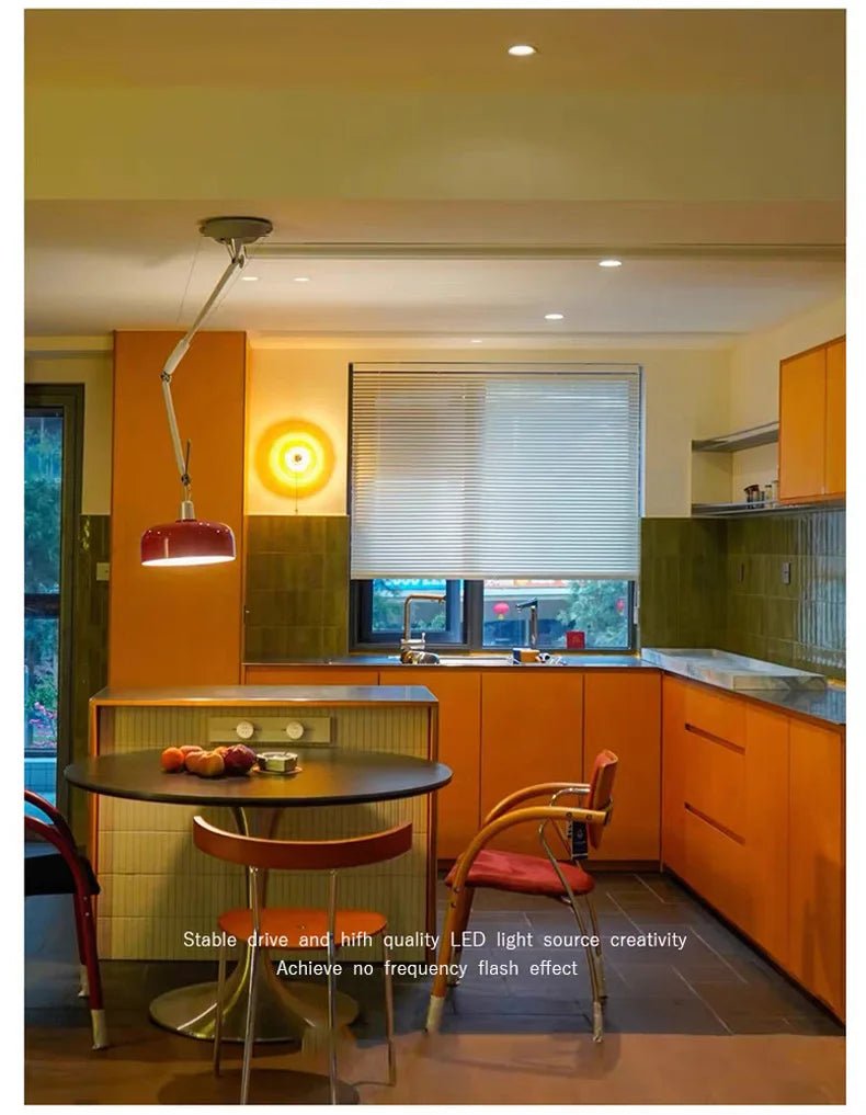 Memphis Swing-Arm Pendant Light — Colorful Modern Fixture - Hans Lumiere