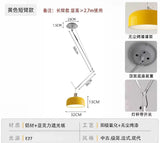 Memphis Swing-Arm Pendant Light — Colorful Modern Fixture - Hans Lumiere