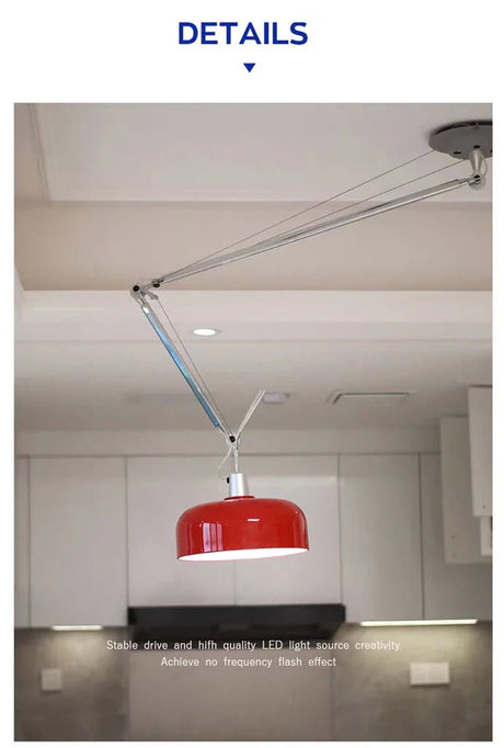 Memphis Swing-Arm Pendant Light — Colorful Modern Fixture - Hans Lumiere