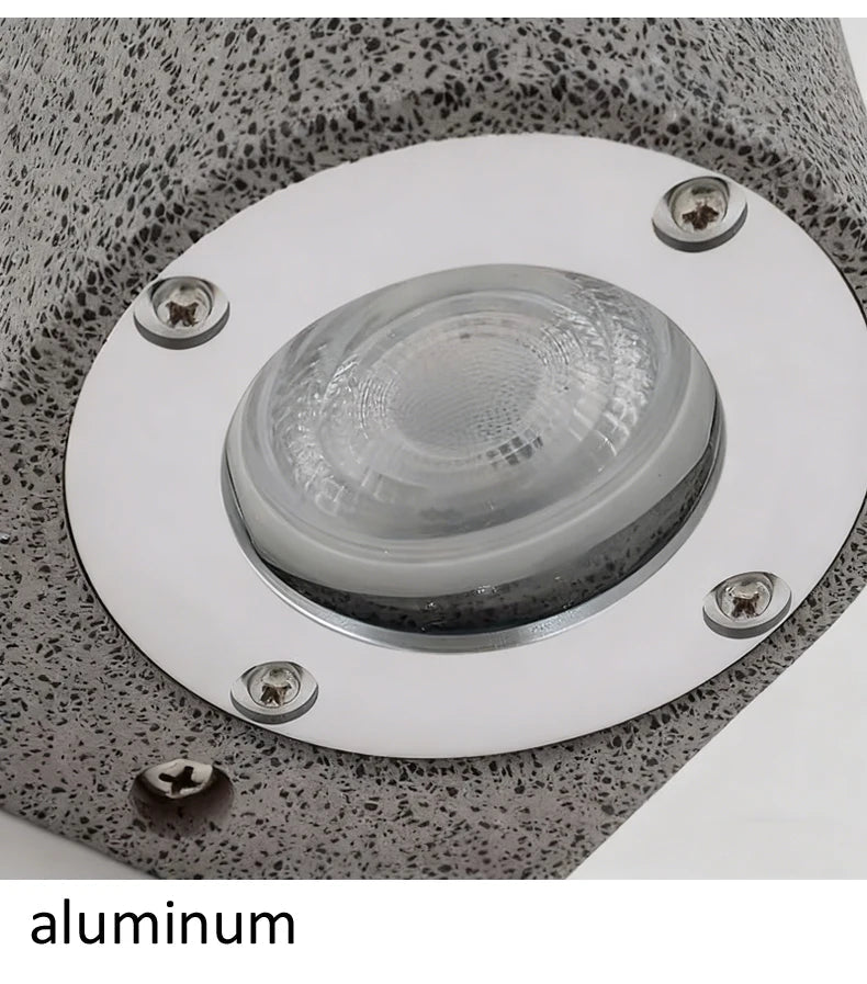 Microcement Outdoor Waterproof Wall Lamp for Hotel & Villa Exteriors - Hans Lumiere