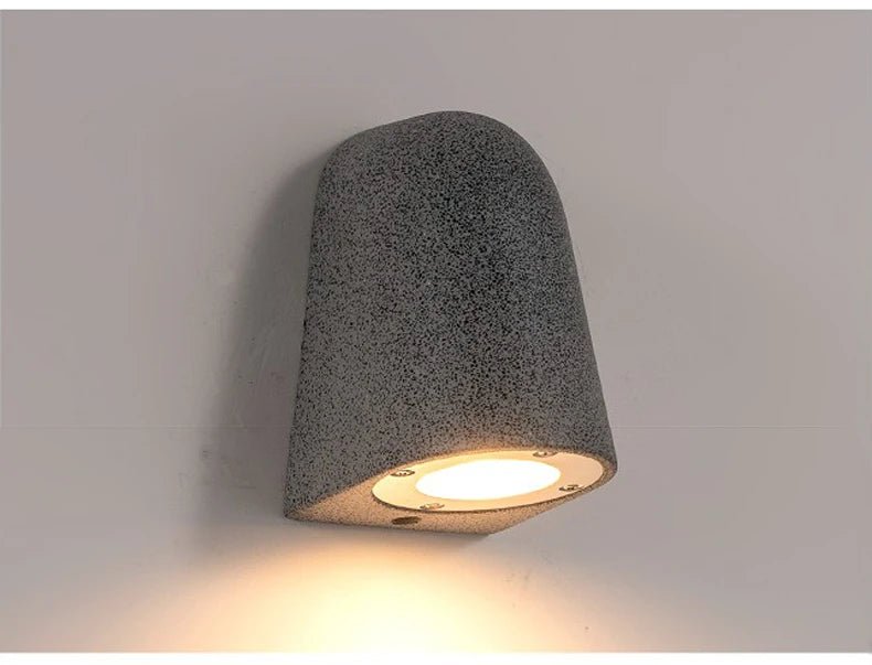 Microcement Outdoor Waterproof Wall Lamp for Hotel & Villa Exteriors - Hans Lumiere