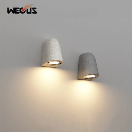 Microcement Outdoor Waterproof Wall Lamp for Hotel & Villa Exteriors - Hans Lumiere