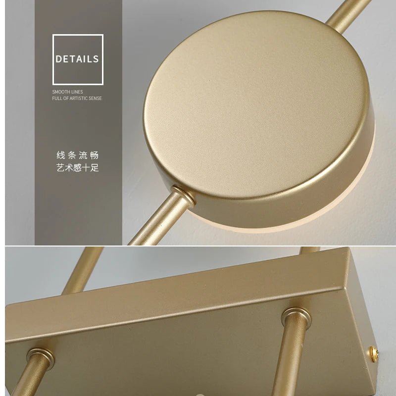 Minimalist Line Art Wall Sconce for Living Room and Bedroom - Hans Lumiere
