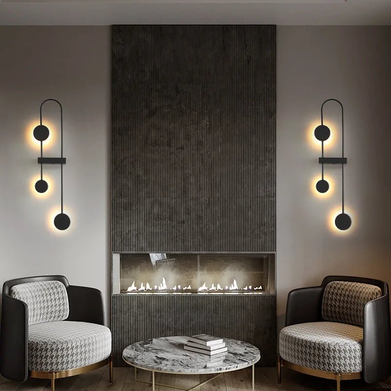 Minimalist Line Art Wall Sconce for Living Room and Bedroom - Hans Lumiere