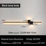 Minimalist Long LED Wall Sconce – Modern Metal Wall Light, 60/90/120cm - Hans Lumiere