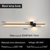 Minimalist Long LED Wall Sconce – Modern Metal Wall Light, 60/90/120cm - Hans Lumiere