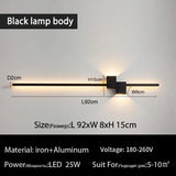 Minimalist Long LED Wall Sconce – Modern Metal Wall Light, 60/90/120cm - Hans Lumiere