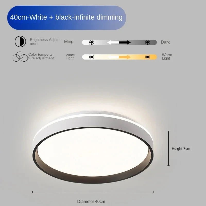 Minimalist Modern Bright Round LED Ceiling Light - Hans Lumiere