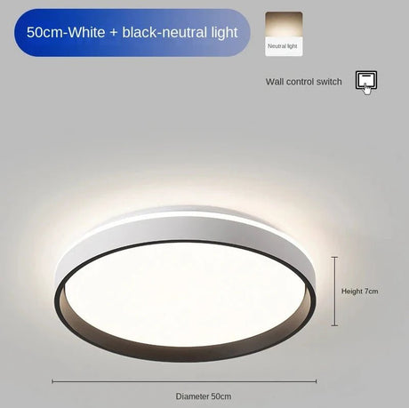 Minimalist Modern Bright Round LED Ceiling Light - Hans Lumiere