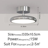 Minimalist Silver Rotatable Round Ceiling Light - Hans Lumiere