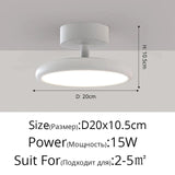 Minimalist Silver Rotatable Round Ceiling Light - Hans Lumiere
