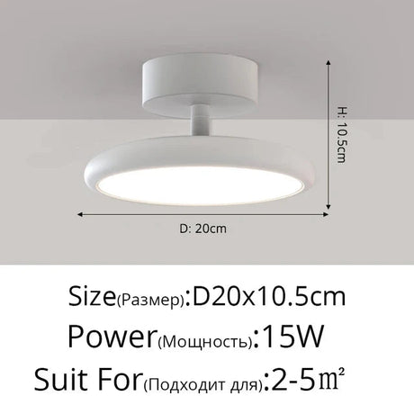 Minimalist Silver Rotatable Round Ceiling Light - Hans Lumiere