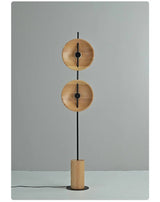 Mito Japanese Wabi-Sabi Solid Wood Adjustable Floor Lamp - Hans Lumiere