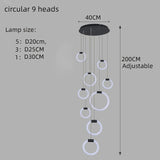 Modern Acrylic Ring LED Chandelier for Living & Dining Rooms - Hans Lumiere