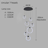Modern Acrylic Ring LED Chandelier for Living & Dining Rooms - Hans Lumiere
