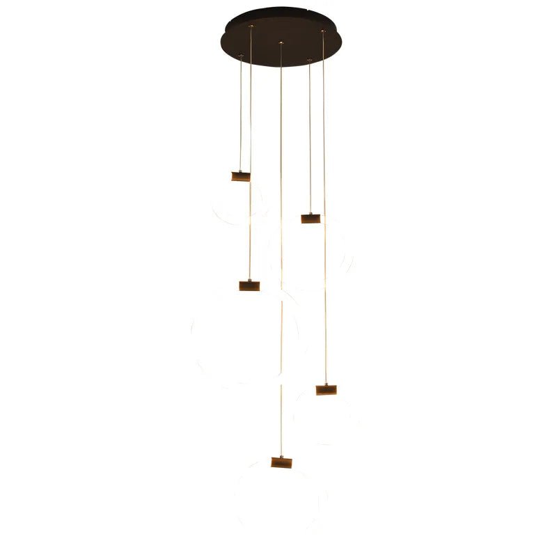 Modern Acrylic Ring LED Chandelier for Living & Dining Rooms - Hans Lumiere