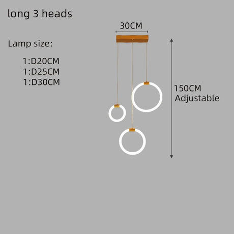Modern Acrylic Ring LED Chandelier for Living & Dining Rooms - Hans Lumiere