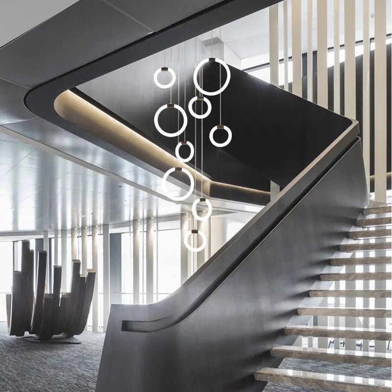 Modern Acrylic Ring LED Chandelier for Living & Dining Rooms - Hans Lumiere