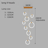 Modern Acrylic Ring LED Chandelier for Living & Dining Rooms - Hans Lumiere